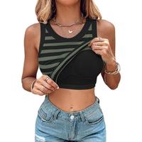 Striped Army Green