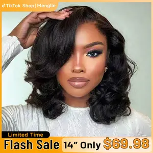 [Free Upgraded 7x6 Lace] Menglle Hair Glueless 250% Density 7x6 Lace Closure Wig Bouncy Body Wave Pre Cut Pre Bleached Ready Go Wigs Side Part#greenish#TikTokShopSpringGlowUp