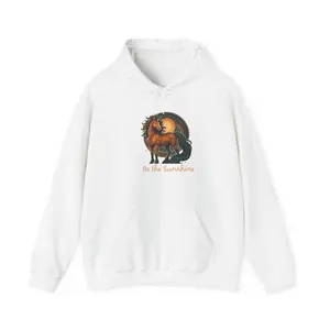 Sunset Horse Hoodie – "Be the Sunshine" Cozy