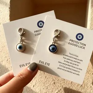 2pcs  Pocket Hug Blue Evil Eye Keychain, Charm, Lucky Pendant, Encouraging Gifts, Suitable for Friends and Family, and Appropriate for Various Holidays