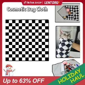 Magic Self-Adhesive Cloth, Portable Cosmetic Bag, Open Lay Flat MakeupBag, Travel Makeup BagFor Lazy People, Camera Protective Wrap LensProtector, Multi-functional Self-Adhesive Cloth