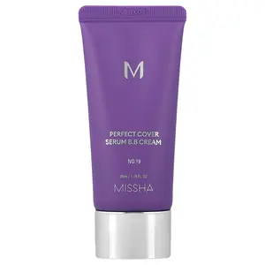 Missha Perfect Cover Serum B.B Cream, No. 19 Ivory, 1.18 fl oz (35 ml)