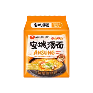 NONGSHIM Korean Spicy Mushroom Soup Noodles - 4 Pack (500g) | Savory Miso Flavor