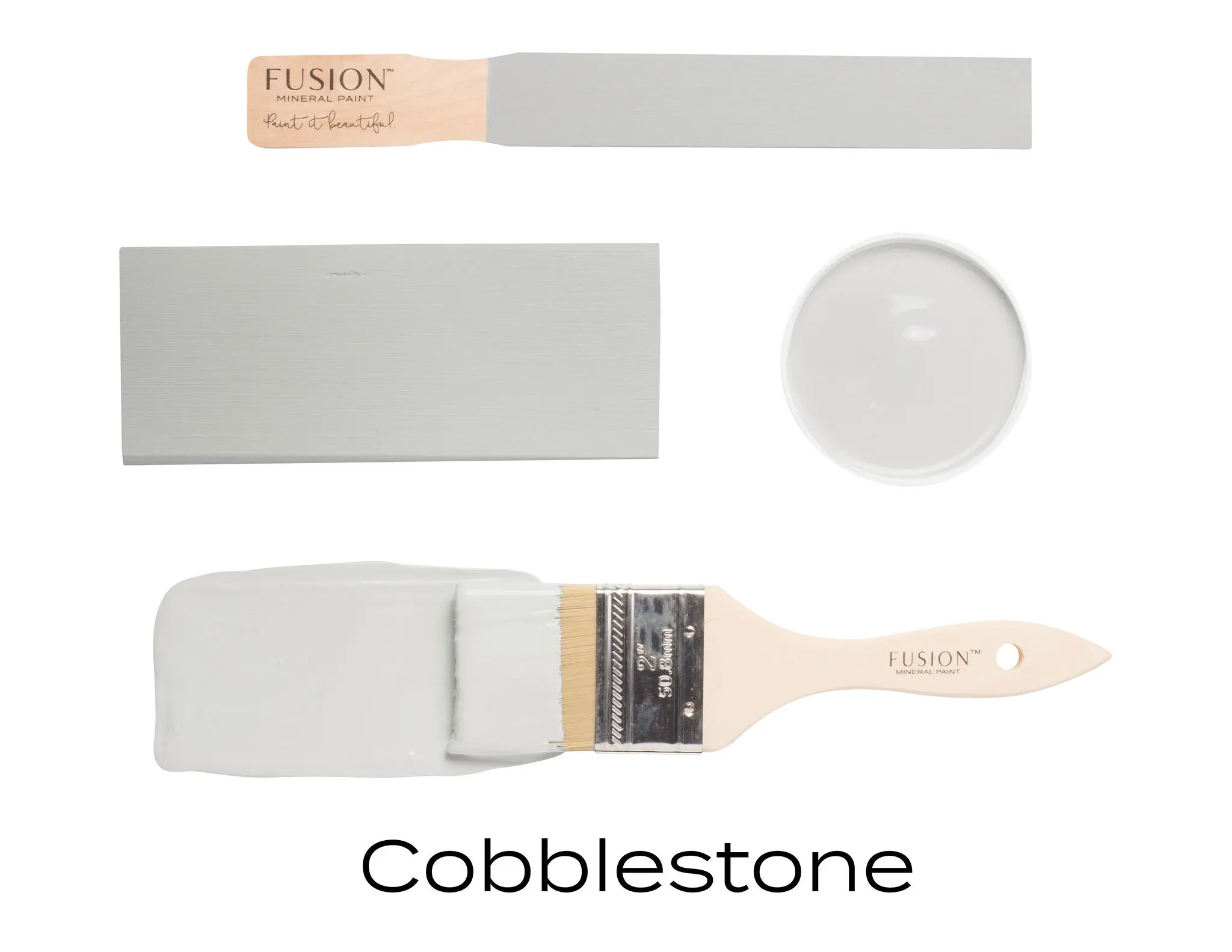 Fusion Mineral Paint + Color: Cobblestone + Acrylic Resin Paint + Built in Top Coat