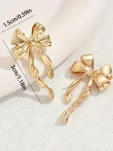 Gold Ribbon Earrings
