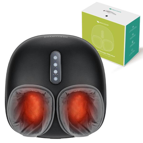 Medcursor Foot Massager with Heat - 3D Full Wrap Massage for Tired Muscles & Plantar Comfort - Portable Quiet Design wit