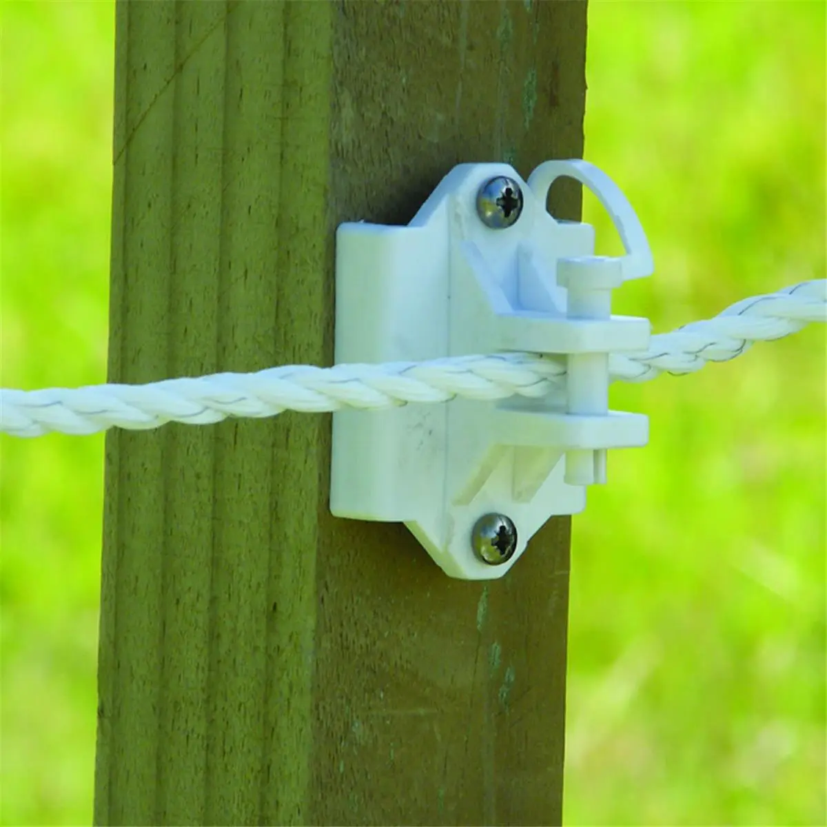 212 MAIN Jumbo Pinlock Insulator - White, High Density Polyethylene (HDPE), 0.5625 lbs, 11" H x 9" W x 3" L, Dual-Use for Polywire Insulation, Fits Most Wire Sizes, Ideal for Home Improvement Garden Fencing