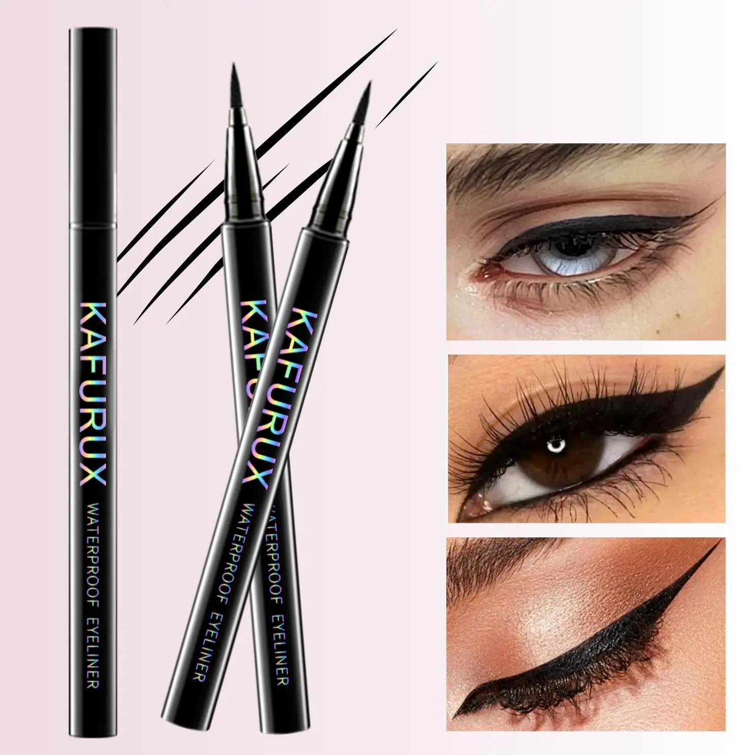 Waterproof Eyeliner Pencil, Liquid Eye Liner, Long Lasting Eyeliner, Longwear Eye Liner, Quick Drying Eye Pencils, Eyeliner Pencil Eyeliner Tool, Professional Daily Makeup Accessories, Black Eyeliner for Waterline Eyeliner Set, Makeup Products Supplies