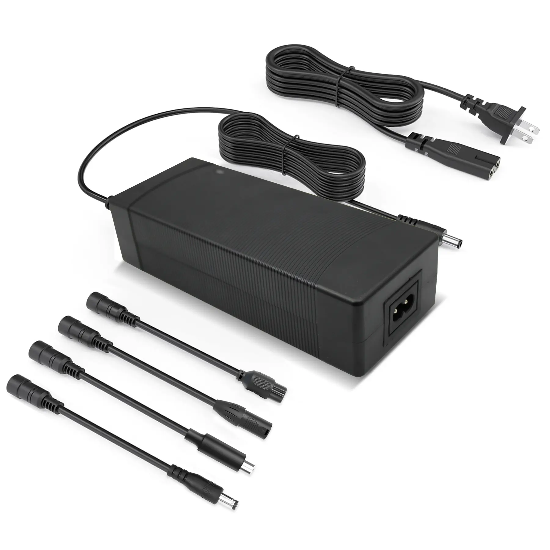 AC Power Adapter Charger 54.6V 2A, IPX5 Water-Resistant Power Supply for 48V Lithium-Ion Battery with Connectors for Sports & Outdoor E-Bikes, Max 2A Amp
