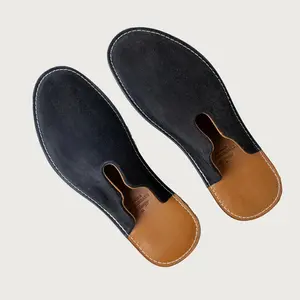 Mr. Grumpy Leather Slippers (desert black)