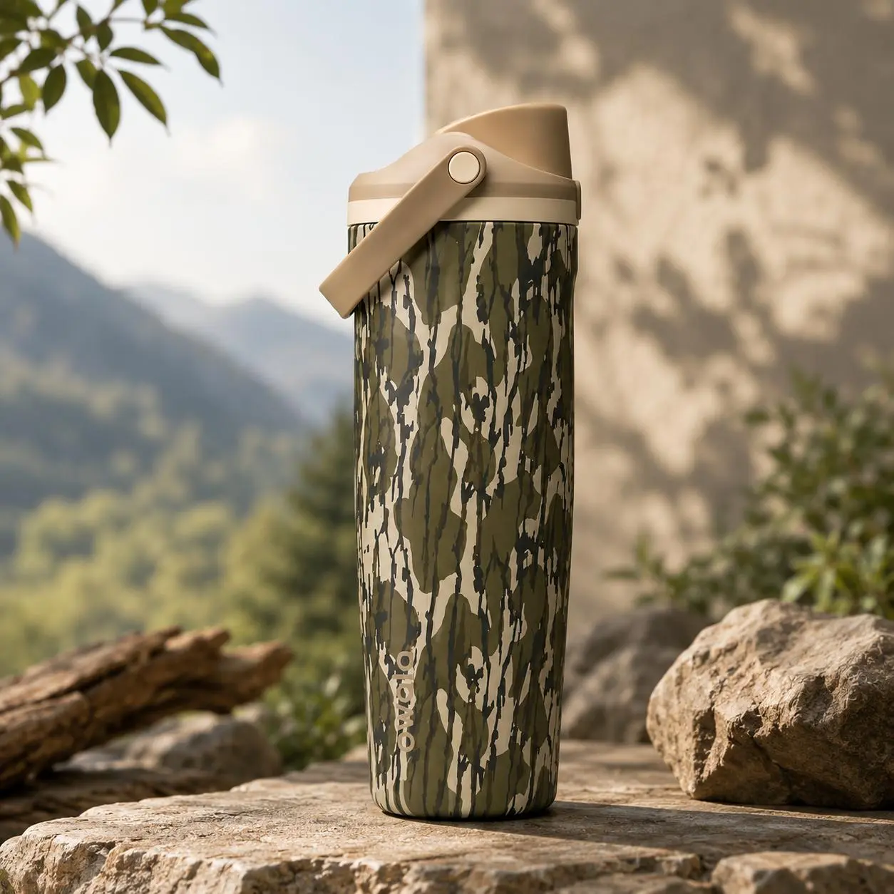 Owala FreeSip 32 oz Camo Bottle Vacuum Insulated Water Bottle with Straw Leak Proof Sports Flask, For Him And Her, Gift For Boyfriend