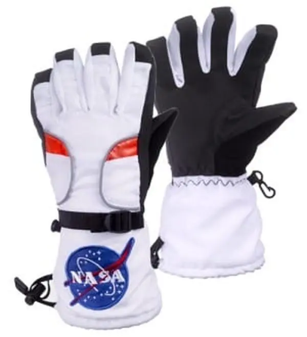 212 MAIN Men's Astronaut Gloves - Space Exploration Fabric, Textured Palm, Wrist Toggle, Large Size - Special Occasion Costume Accessory