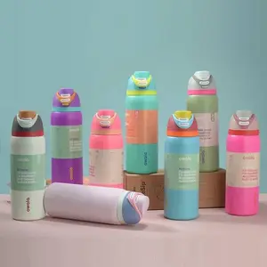 MULTI COLORS  32oz Leakproof Stainless Steel Travel Water Bottle Modern gift idea for those who love to travel and need daily hydration - Portable Water Bottle. Drinkware Tumbler