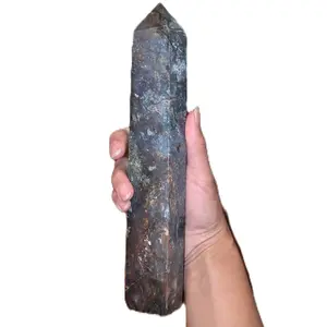 Ocean Jasper Tower - Natural Polished Crystal Tower for Meditation, Energy Healing & Home Decor