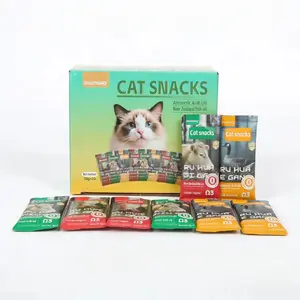 Zhuaizhuaiqi Healthy Cat Snacks – Beef, Duck, and Chicken flavors, 30 packs, 30g each, easy on the stomach.