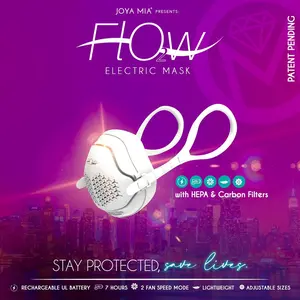 o2 Flow Electrical Air Purifier Mask with HEPA and Carbon Filter