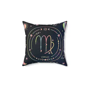 Virgo Zodiac Faux Suede Pillow, Zodiac Decor, Astrology Gift, Home Accent, Astrology Cushion, Cosmic Housewarming Gift