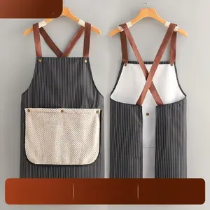 Detachable Nordic-style apron, stylish household kitchen wear, waterproof and oil-proof cooking smock for men and women