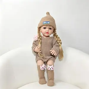 55cm Silicone Doll Body, 22 Inch Girl Makeup Doll, Washable Toy, Realistic Look, Perfect for Girls, Durable & Safe Material, Soft Dolls
