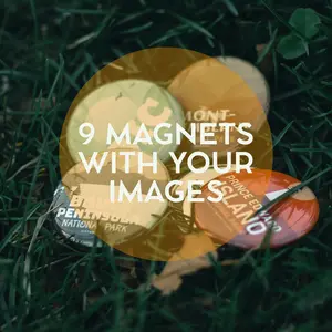 9 Button Magnet Pack - Customized Photo Magnets