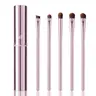 5Pcs Eyeshadow Brush Set - Portable Eye Brushes, Eyeliner Brush, Angled Brushes for Premium Eye Makeup