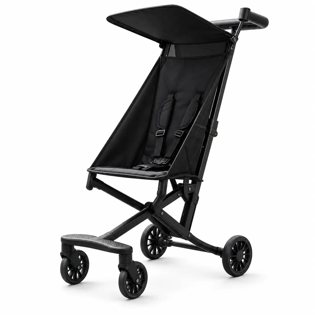 Lightweight Baby Stroller, Compact Fold Outdoor Stroller with One-Click Folding Design, Sturdy Frame, 360° Swivel Wheels, 5-Point Safety Harness and Sun Canopy, Portable Walking Stroller for Travel and Daily Use air all-round bassinet adjustable system