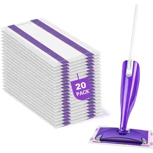 20 Count Disposable Mop Pads Refills for  Wet Jet  Mops, Wet Jet Mopping Pads for  Purpose Multi Surface Hardwood Floor Cleaning, 4 Layers Thickened and Super Absorbent