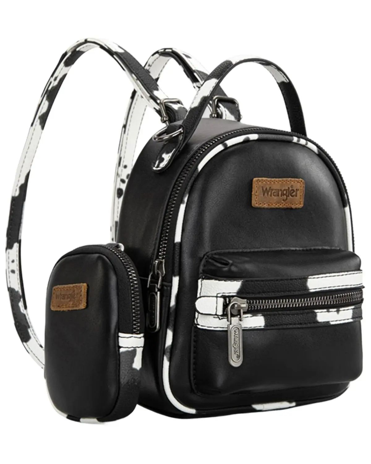 Wrangler Women's Women'S Cow Print Mini Backpack - Wg102-8600 Bk