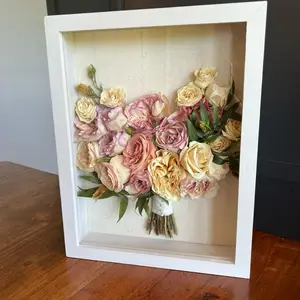 Bouquet Preservation, Shadow Box, Keepsake Box, Memory, Bridal Flowers, Display Case, Frame Box Flower, White, Bouquet Memory Box, Bridal Bouquet