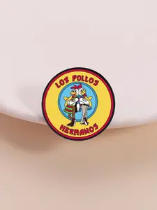 Hot TV Show Classic Symbol Badge, Bright Retro Style Rooster Cartoon Pin, Ideal for Fan Community Identity & Code Interaction, Fashion Accessory