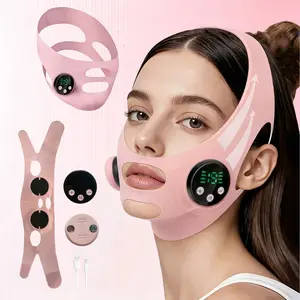 EMS Face Lifting Strap, Micro Current Low Frequency Massager, V-Line Mask Chin Up Mask, Intelligent Electric Face Lifting Mask