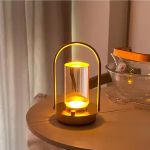 Portable Ambient Light Touch LED Charging Creative Restaurant Hotel Bar Indoor Bedside Decoration Bar Counter Arrangement Romantic Living Room Camping Touch Eye Protection Decoration Atmosphere Night