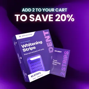 DRDENT Purple Teeth Whitening Strips - 7/21 Whitening Sessions - Safe for Enamel - Non Sensitive Teeth Whitening - Peroxide-Free