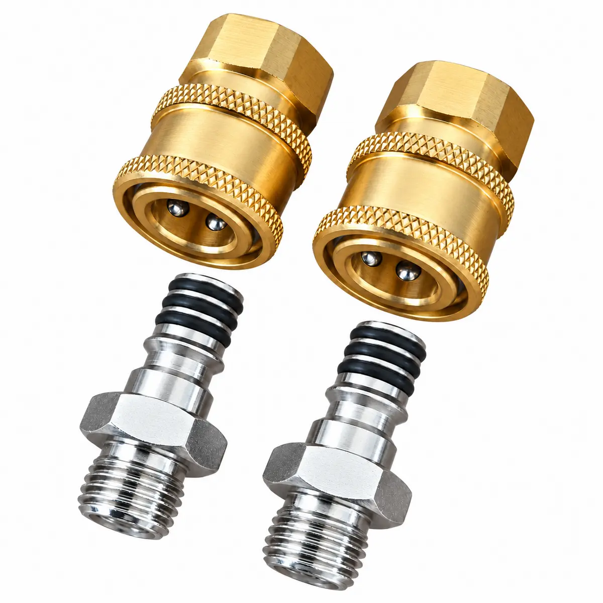 2-Pack 1/4 Inch Quick Connect Couplers for Airless Paint Sprayers, High-Pressure Leak-Free 1/4" Hose Fittings, Easy-Install Mechanical Hardware for Home Renovation, Furniture Refinishing