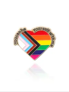 LGBTQ+ Heart Shaped Brooch, Cute Rainbow Heart Brooch, Fashion Accessories for Women & Men, Trendy All-match & Exquisite Brooch for Birthday Gift
