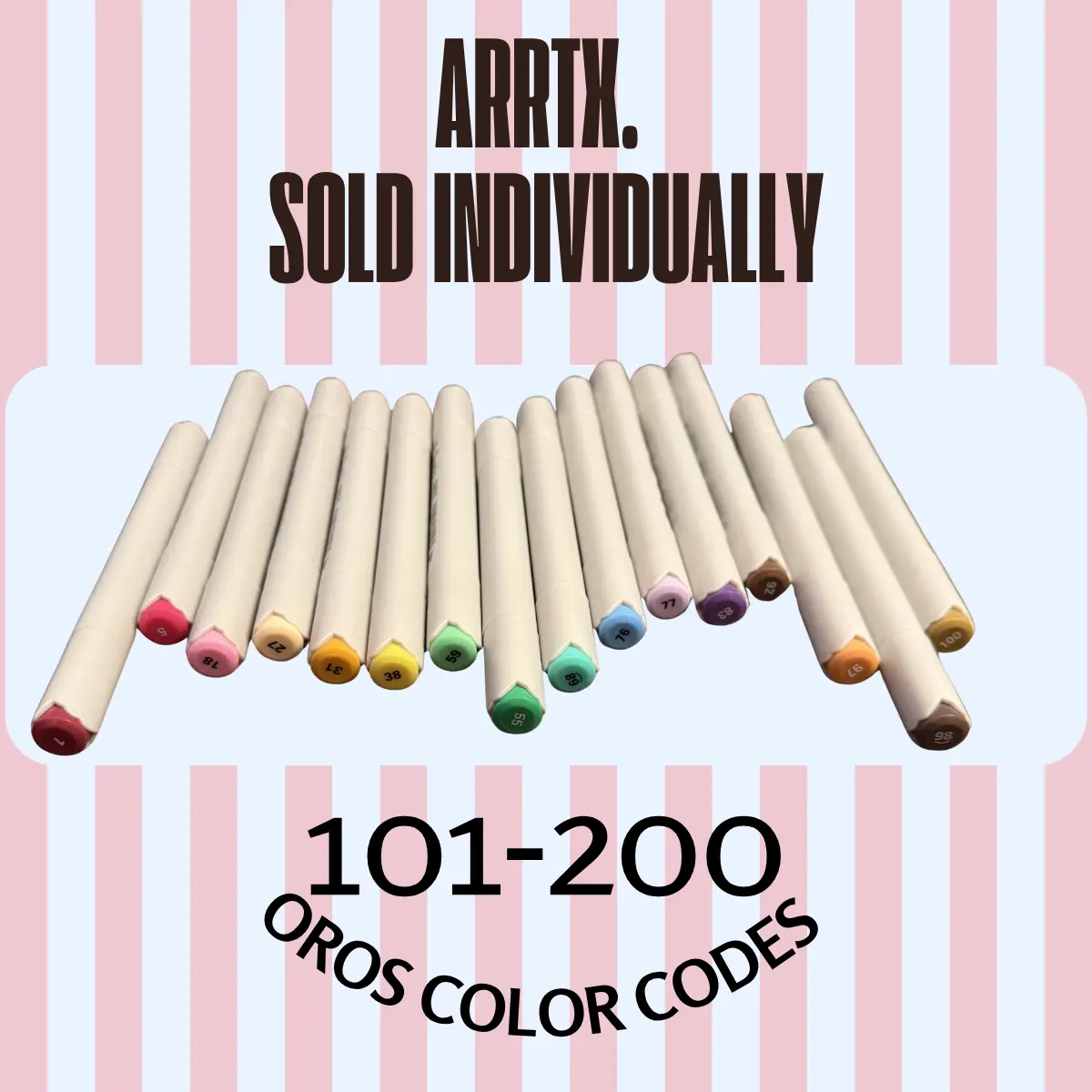 Arrtx Oros Series Soft Tip Markers - Alcohol Base, Blendable Ink, 101-200 Color Codes, for Office Writing & Correction, Artists' Office Stationery