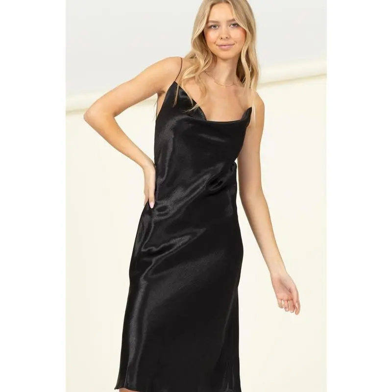 HYFVE Meet you There Cowl Neck Midi Dress
