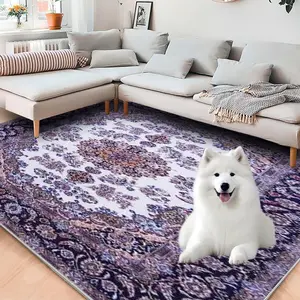 Pattern Reusable Pet Mat, Washable Dog Cat Pad, Non-Slip Training Pads for Puppy, Polyester Fiber Pet Accessories