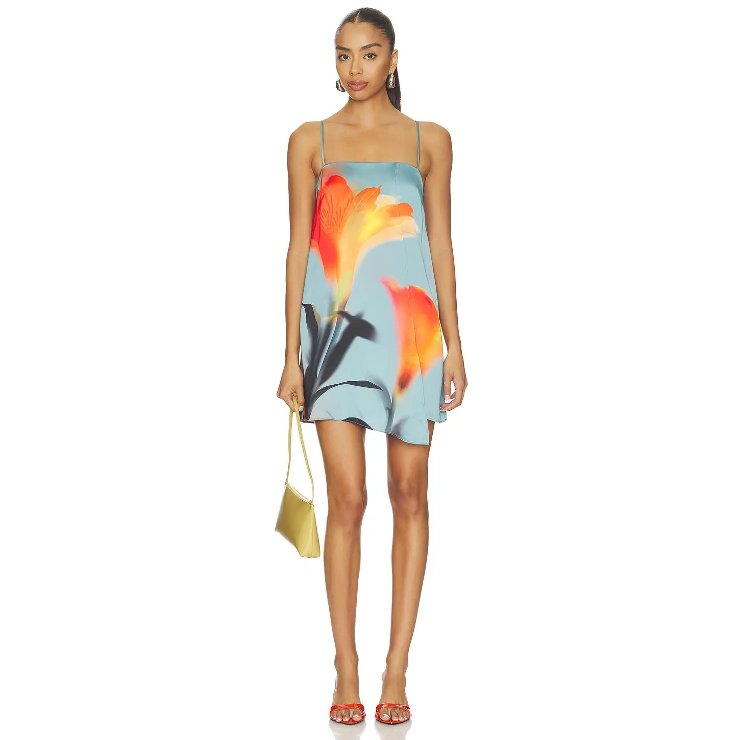 MISA Los Angeles Inez Mini Dress in Fire Petal