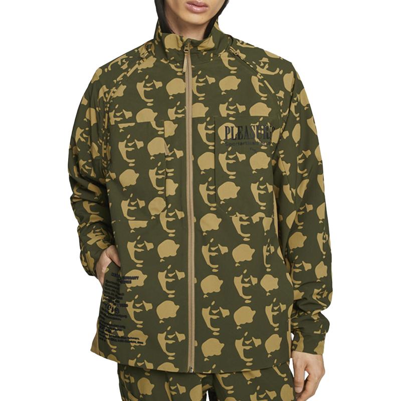 PUMA Mens Pleasures X Jacket Athletic Outerwear Casual Pockets - Brown