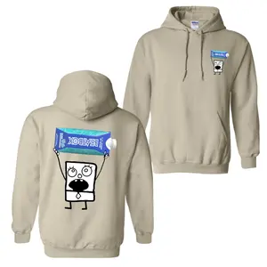 Doodlebob Beatboxe 2-Sided Hoodie, Funny Viral Drinking Graphic Sweatshirt, Full Color Partycore Streetwear for Men & Women, Trendy Unisex Pullover Gift