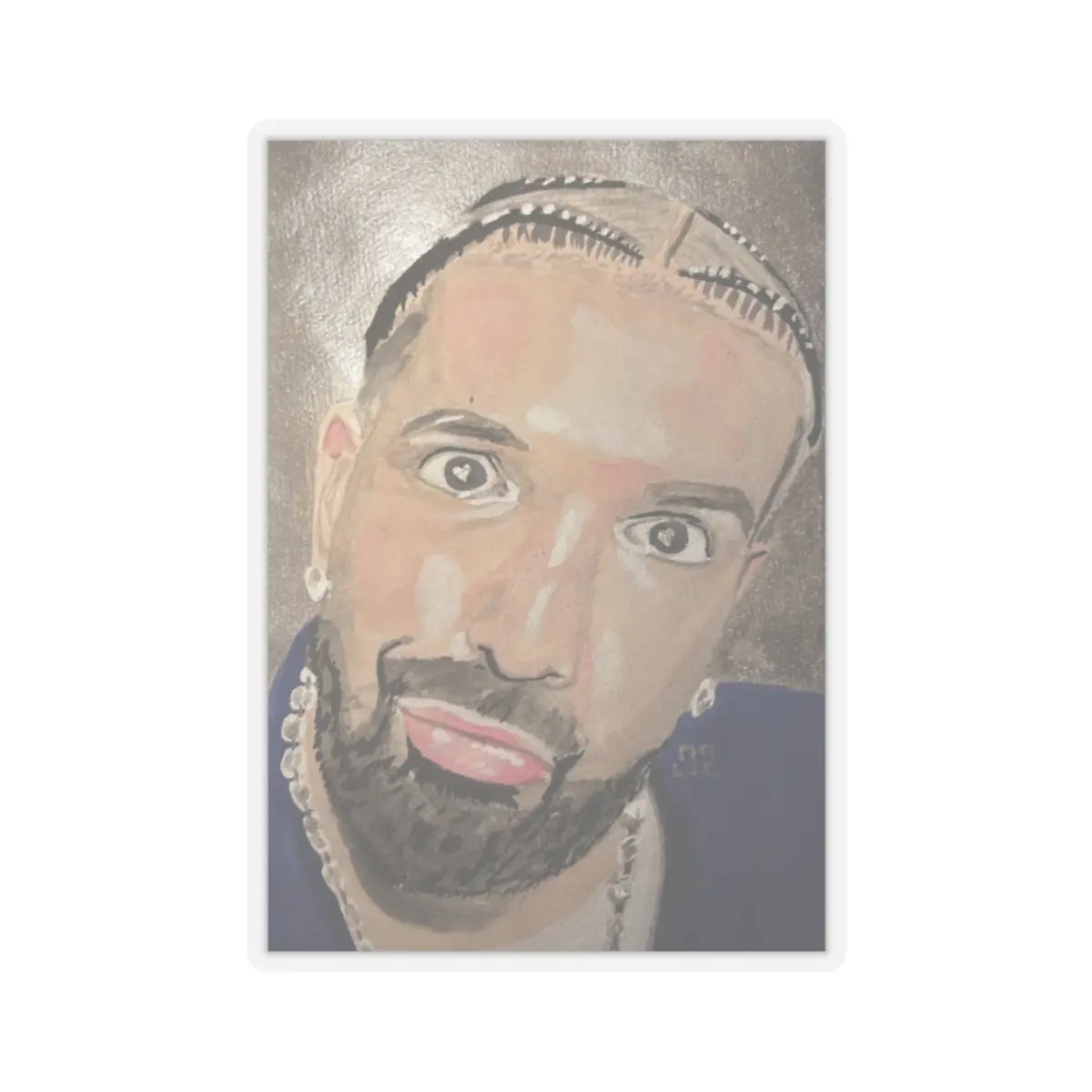 Silly Drake Illustration Kiss-Cut Stickers | Painted Expression Sticker