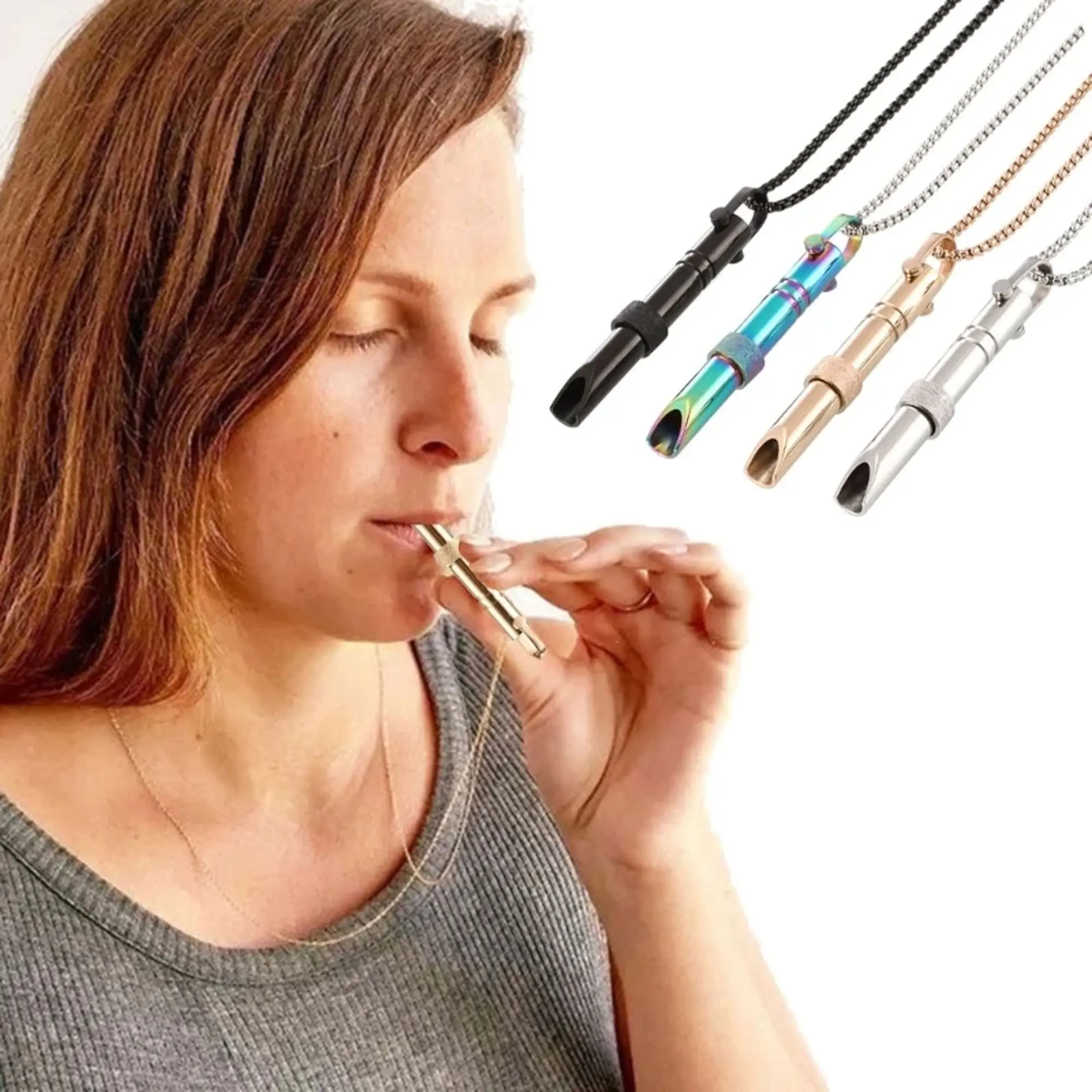 Breathing Necklace for Anxiety Relief and Quitting Smoking - Vaporless  Inhaler for Mindfulness and Breathing Techniques - TikTok Shop