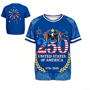 Men/Women USA 250th Anniversary Shirt, 1776-2026 Patriotic Tee, American Bald Eagle Fireworks Design, Independence Day, 4th of July, Summer BBQ, Parade, Commemorative Jersey