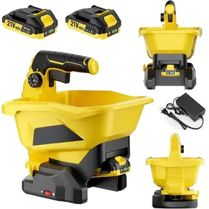 Seed Spreader, 2x4000mAh , Handheld Power Spreader for Lawns with 6-Speed Adjust & 8 Planting Settings, 3.7L Large Capacity for Grass Seed, Fertilizer, Salt, Ice Melt