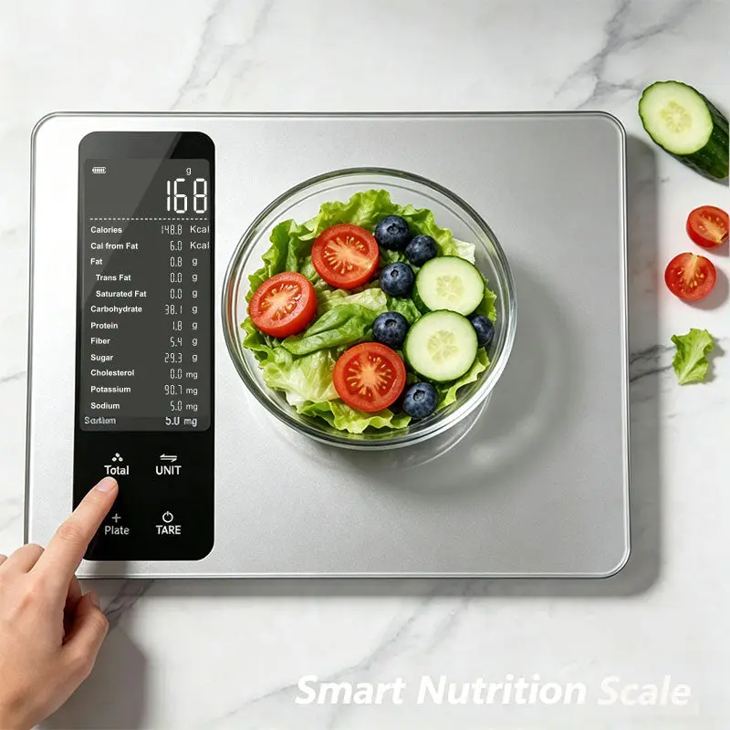 QFit Digital Food Scale, Kitchen Scale for Home Cooking, Precision Kitchenware Gadget