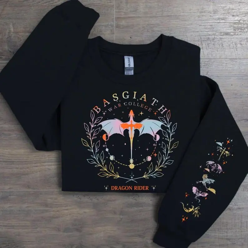 Fourth Wing Sweatshirt Hoodie, Custom Basgiath War College Shirt, Dragon Rider, Violet Sorrengail, Fantasy Reader, Xaden Riorson, Riders Quadrant
