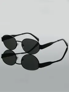 1 pair of men's and women's retro metal oval frame sunglasses, suitable for fishing, travel, sports, driving, festival wear, summer accessories, beach, electronic music festival, outing wear, vacation