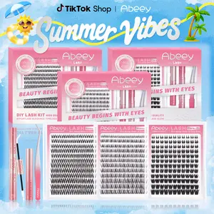 Abeey Spider Lashes | Natural Wispy Look | Kylie&Kim Lashes Inspired, Only Better | Long-Lasting Waterproof, Super Soft&Thin Band | Easy to Apply With Bond&Seal , Lash Remover & Tweezers for At Flawless Voluminous Look Trendy Must-Have - DD Curl