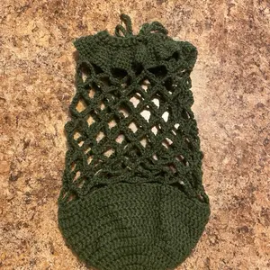Crocheted Produce Bag, Reusable Cotton Mesh Grocery Bag for Fruits, Vegetables